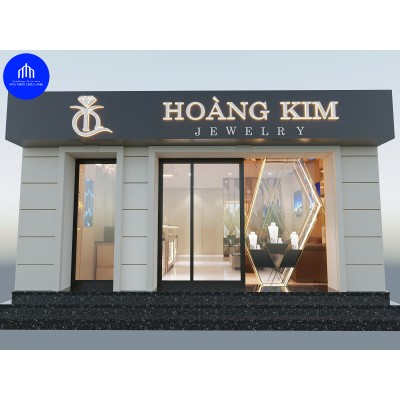 Thiết kế tiệm vàng Hoàng Kim sang trọng 